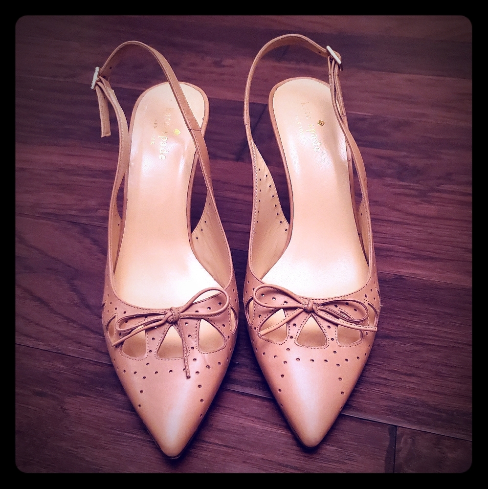 Nwot Kate Spade slingback leather heels